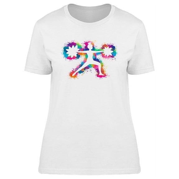 Colorful Cheerleader T-Shirt Women -Image by Shutterstock, Female Small