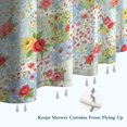 thumbnail image 6 of Pioneer Flower Floral Print Pattern Shower Curtain 72"x84", Bathroom Decorative Shower Curtain Set with 12 Hooks, Waterproof Washable, 6 of 6