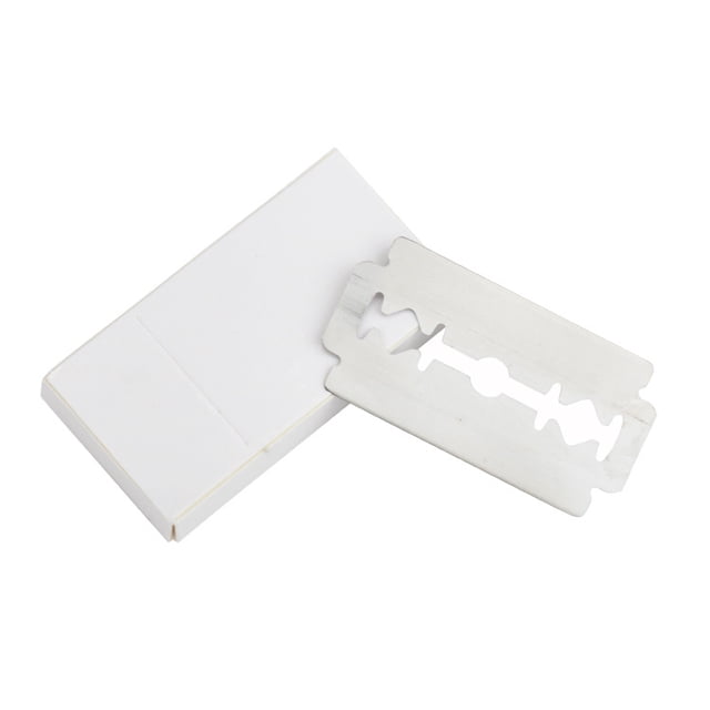 Safety Razor with Chrome Plated Handle and 5 Platinum Coated Double Edge Safety Razor Blade Refills
