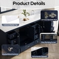 thumbnail image 6 of ANGELES HOME 84" Double Sinks Bathroom Vanity with Solid Wood Frame, Soft Close 14 Drawers & Pure White Cultured Marble Countertop, 6 of 9