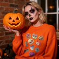 thumbnail image 2 of J.CARP Halloween Iron On/Sew On Embroidered Applique Patches - Boo, Pumpkin, Bat, Ghost, Witch Designs for Fall Decoration, DIY Crafts, Clothing, Jacket, Backpack Accessories 32 Pcs, 2 of 6