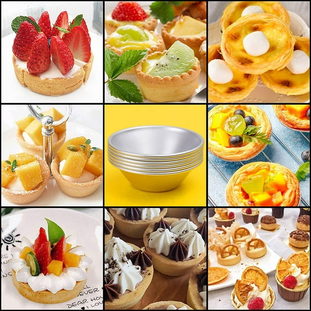 Egg Tart Mold, 35 Pack Puto Molds Tin Pans Aluminum Pie Cupcake Cake Cookie  Pudding Jello Chocolate Cup Mould Baking Tool, Heat Resistant Non Stick 