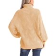thumbnail image 6 of Women's Fall Oversized Pullover Sweaters Casual High Neck Long Sleeve Tops Winter Clothing, 6 of 12