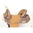 thumbnail image 2 of Hilason Western Horse Trail Barrel Floral Racing American Leather Saddle Tan, 2 of 7