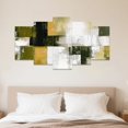 thumbnail image 2 of ZHONGYUTONG Abstract Wall Art 5 Piece Canvas Prints Black White and Gray Yellow Wall Decor Modern Living Room Bedroom Office Home Decor Framed (16x24inx2pcs 16x32inx2pcs 16x40inx1pcs), 2 of 5