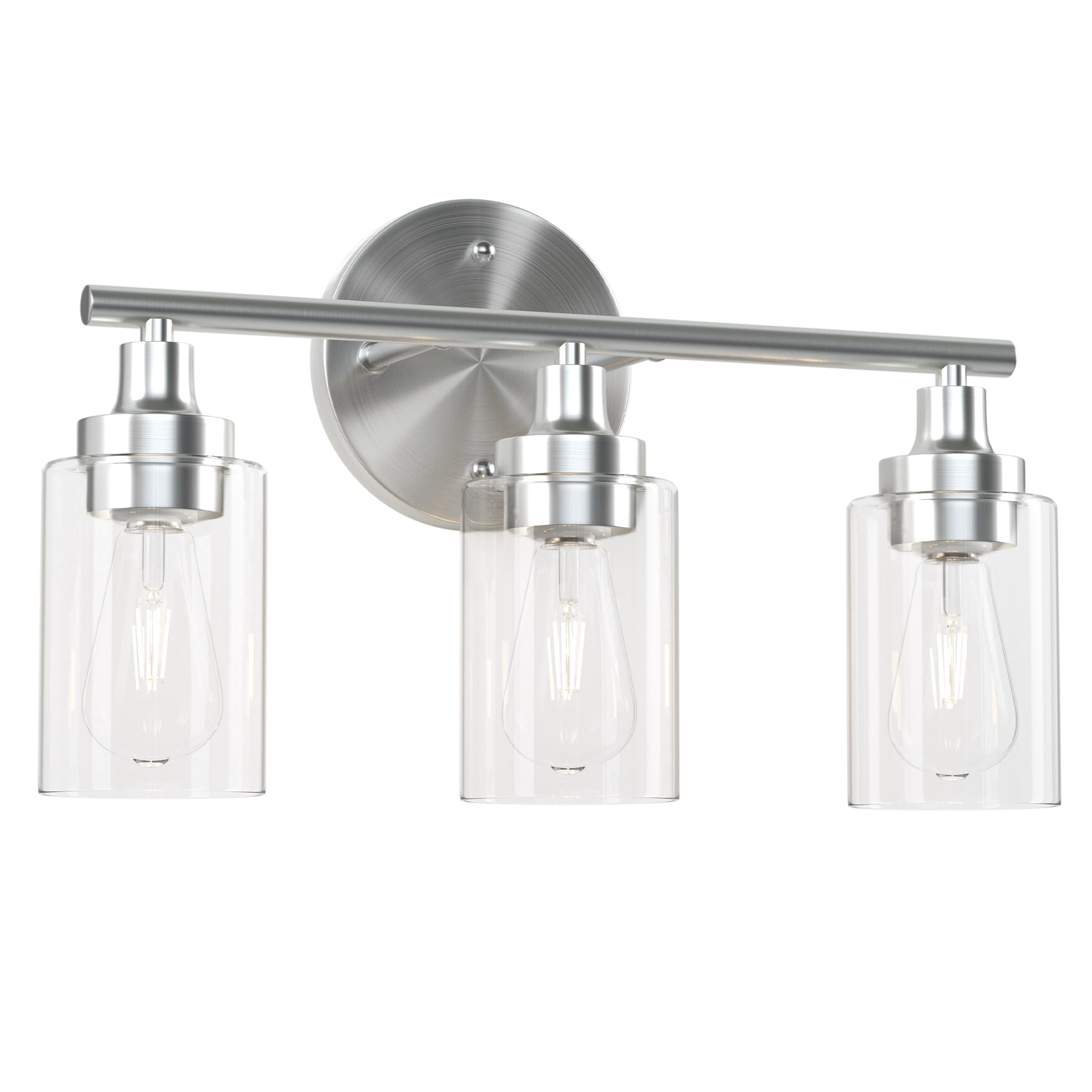 3 Light Wall Sconce Dimmable Vanity Light Fixture for Max 60W E26 Bulbs Nickel