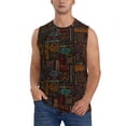 thumbnail image 2 of Picia Polynesian Turtles mens Cotton Tank Undershirts , Moisture-wicking Ribbed Tanks, Lightweight Cotton Tank Undershirts-XX-Large, 2 of 8
