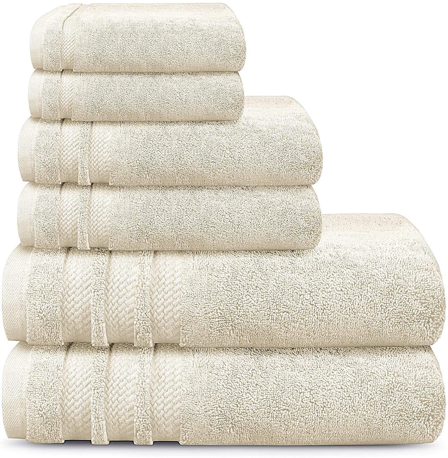 625 GSM Bathroom Towels 6 Piece Towel Set Super Soft 100% Cotton Highly Absorbent Navy TRIDENT Luxury Hotel Collection