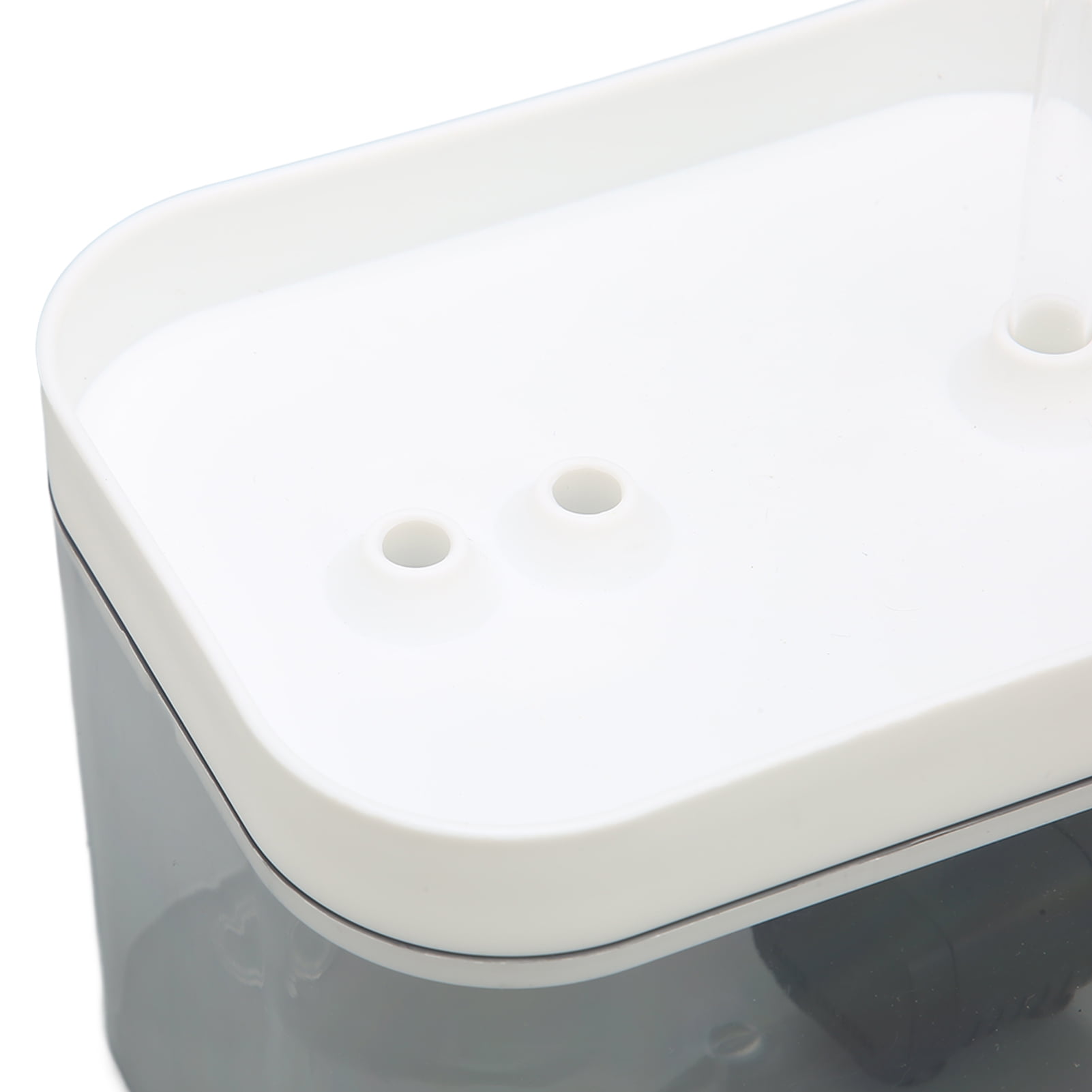 NFTIGB Cat Water Fountain Automatic Quiet USB Powered Transparent Pet Water Dispenser with Elbow Tube 1.5L / 50.72 oz White Lid