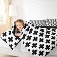 thumbnail image 4 of Manfei White Black Bedding Comforter Set,Minimalist Geometric Pattern Twin Comforter Sets,Modern Art Bedding Set For Boys Kids,Microfiber Bedroom Decor Reversible,2pcs, 4 of 8