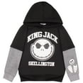 thumbnail image 2 of Disney Nightmare Before Christmas Boys Matching Sets Pullover Hoodie and Jogger Fleece Set 2 Piece Bundle with Jack Skellington Graphic Logo Print Sweatpants Set for Kids (Size 4-12), 2 of 9