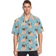 thumbnail image 3 of Camisas hawaianas para hombre, de manga corta, con estampado 3D de animales, camisa de playa Aloha, camisas informales de verano de gran tamaño con botones, 3 of 5