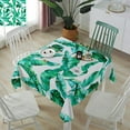 thumbnail image 2 of Summer Tropical Banana Palm Leaf Rectangle/Square Tablecloth 52x52inch, Stain Wrinkle Resistant Polyester Table Cloth,Oil Proof Dining Table Cover Decorative for Parties/Wedding/Outdoor BBQ, Aqua, 2 of 6