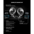 thumbnail image 4 of R1 Concepts Front Rear Brakes and Rotors Kit |Front Rear Brake Pads| Brake Rotors and Pads| Ceramic Brake Pads and Rotors|fits 2006-2007 Saab 44807, 4 of 5
