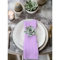 thumbnail image 2 of Purple Pink Cloth Napkins Set of 6 Reusable Dinner Napkins, Geometric Vertical Striped Solid Rainbow Cocktail Napkin Washable Table Napkins for Wedding/Holiday Party/Baby Shower 20"x20", 2 of 7