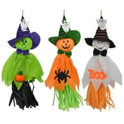 3 Pcs Halloween Hanging Ghost Pendant Decoration for Patio Lawn Garden Party Holiday Halloween