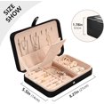 thumbnail image 5 of SKYSONIC Eiffel Tower Travel Jewelry Box PU Leather Jewelry Organizer Ideal Gift for Women Girls, Portable Mini Jewelry Travel Case for Earrings Rings Necklaces Bracelets, 5 of 7