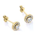 thumbnail image 4 of Pendientes JeenMata con Diamantes Redondos de 0,48 Quilates Chapado en Oro Amarillo de 18 K sobre Plata, 4 of 4
