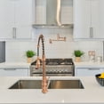 thumbnail image 2 of Copper Pre-Rinse Spring Kitchen Faucet, Single Level Solid Brass Kitchen Sink Faucets with Pull Down Sprayer, 2 of 6