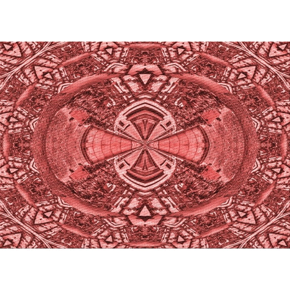 Ahgly Company Machine Washable Indoor Rectangle Transitional Red Area Rugs, 5' x 8'