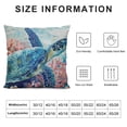 thumbnail image 5 of Chilfamy  Ocean Beach Pillow Covers Coastal Throw Pillow Covers Blue Sea Animals Cushion Covers Both Printed Outdoor Decorative Pillow Cases White, 5 of 5