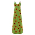 thumbnail image 3 of FcBaudy Robe Sans Manches à Col Rond, Robes d'Été pour Femmes, Robes pour Femmes Robe Décontractée à Fleurs pour Femmes Robe Longue à Rayures Sans Manches Robe Grande Taille Robe Femme, 3 of 4