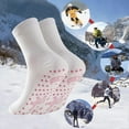thumbnail image 4 of Calcetines de salud autocalentables, medias unisex para aliviar el dolor de invierno, color blanco, 2 uds., 4 of 5