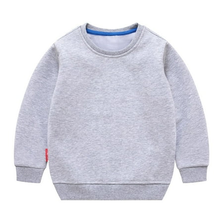 

Yubatuo Cashmere Sweater Integrated Silver Velvet Warm Shirt Children s Sweater Baby Boy Clothes Gray 120