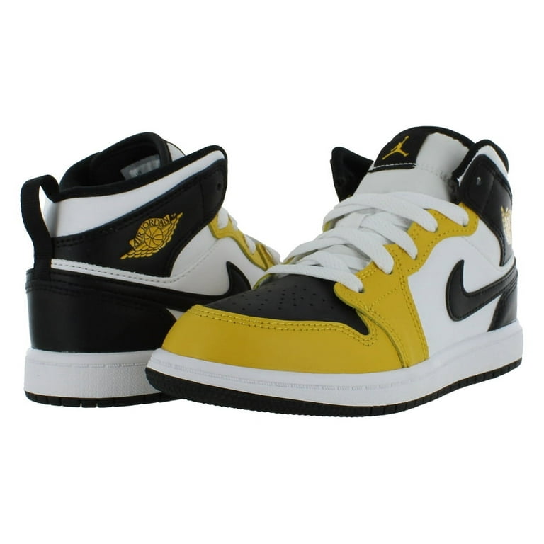 Little Kid's Jordan Mid Yellow Ochre/Black-White (DQ8424 701