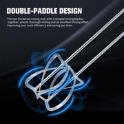 Double Paddle Electric Cement Mixer, 2500W Handheld Electric Concrete Mixer, Portable Mud Mixer with 6 Adjustable Speed, Double Auger Mixer for Mixing Mud, Cement, Mortar, Paint, Fodder