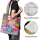 thumbnail image 3 of Baby Riki Bolso de tela con estampado de lienzo para mujer, bolsa de compras reutilizable y estética, con cremallera interior, regalo para mujer,40*40cm., 3 of 6