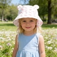 thumbnail image 2 of Xfvqtps Baby Summer Sun Hat Infant Toddler Boys Girls Bucket Hat Lace up Cute Print Ear Wide Brim Beach Breathable Sun Protection Hat, 2 of 9