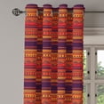 thumbnail image 2 of Ambesonne Orange Grommet Curtain, Abstract Ethno Doodle, 50" x 120", Orange Red Plum, 2 of 6