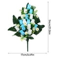 thumbnail image 3 of Xoxingysm Artificial Flowers Artificial Cemetery Flowers for – Realistic Rose Memorial Flowers with Vase for Decorations, 16 Cemetery Flowers * 1 Bunch, 3 of 4