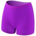 thumbnail image 2 of Women's Plus Size Seamless Boyshorts - High Waist Full Coverage Safety Underwear, Soft Stretchy Yoga Shorts for Layering, Sleep & Everyday Wear Purple L, 2 of 4