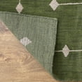 thumbnail image 4 of Rugsotic Carpets Handmade Rugs Hand Knotted Loom Rectangle 4'x6' Green Wool for Indoor Use, 4 of 10