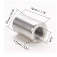 thumbnail image 2 of Huggegwe M12x20x30mm 5 Pcs Écrous de Connecteur Ronds pour Tige Filetée pour Connecter Deux Arbres Filetés CJB91-25831, 2 of 6
