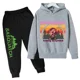 thumbnail image 5 of 2024 Nueva ropa para niños, conjunto de sudadera con capucha y pantalón, zapatillas deportivas, ropa deportiva para niños y niñas, otoño y primavera, 2 piezas, ropa para niñas pequeñas, 5 of 5