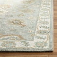thumbnail image 3 of SAFAVIEH Blossom Fletcher Floral Bordered Wool Area Rug, Aqua/Ivory, 4' x 6', 3 of 7