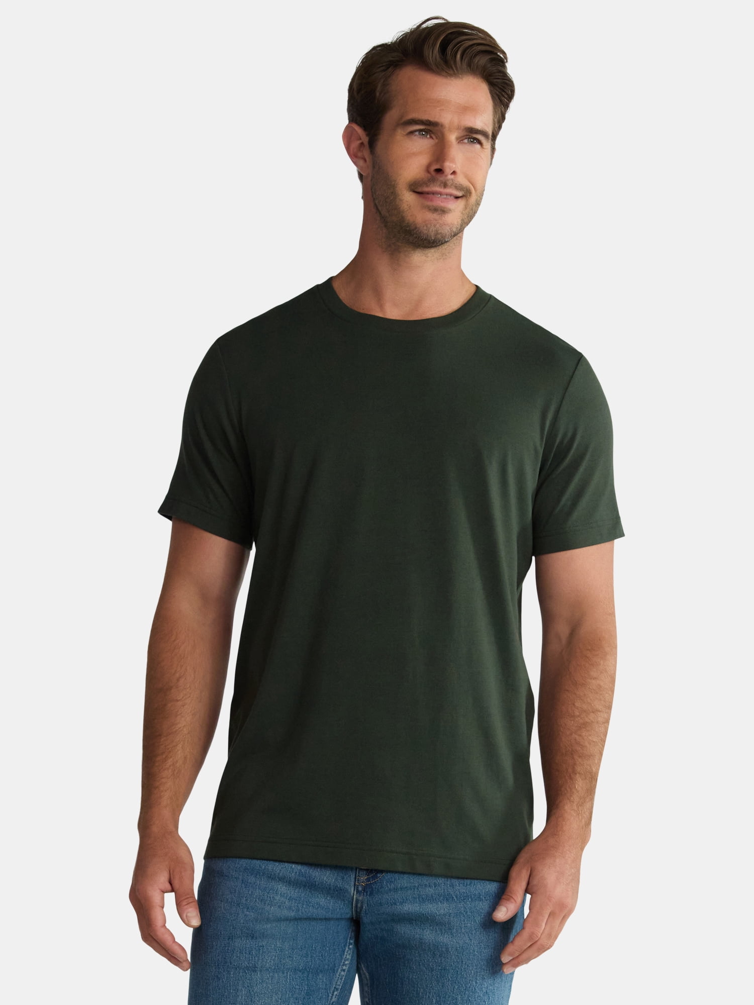 George Men's & Big Men's Classic Fit 3-Pack Crewneck Tee with Short Sleeves, Sizes XS-3XL