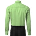 thumbnail image 3 of Berlioni Italy Men's Long Sleeve Solid Premium Dress Shirt, 3 of 4