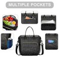 thumbnail image 2 of Black and Orange Leopard Print Insulated Leakproof Lunch Box for Women, Large Lunch Bag for Tween Teen Adult, Loncheras Para Mujer for Work Beach Travel Picnic Camping, 2 of 6