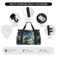 thumbnail image 4 of Fuzoiu Largemouth Bass Jumping Out of The Water Print Travel Duffle Bag,Carry On Tote Bags,Duffel Bag,Sport Gym Bag, Hospital Bag for Labor and Delivery, Overnight Bag,Luggage Bag, 4 of 7