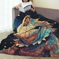 thumbnail image 4 of Cool Bearded Dragon Lizards Starry Flannel Fleece Throw Blanket Cozy Plush for Bedroom Living Room Bed Sofa Couch 50x40, 4 of 4