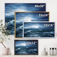 thumbnail image 4 of Designart 'Morning Glow Through The Ocean Waves' Nautical & Coastal Framed Canvas Wall Art Print, 4 of 5