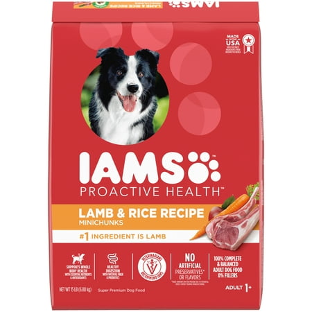 IAMS Minichunks Lamb & Rice Dry Dog Food for Adult Dog, 15 lb. Bag