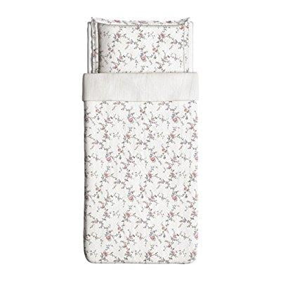 Ikea Stenort Twin Duvet Cover And Pillows Flowers On White
