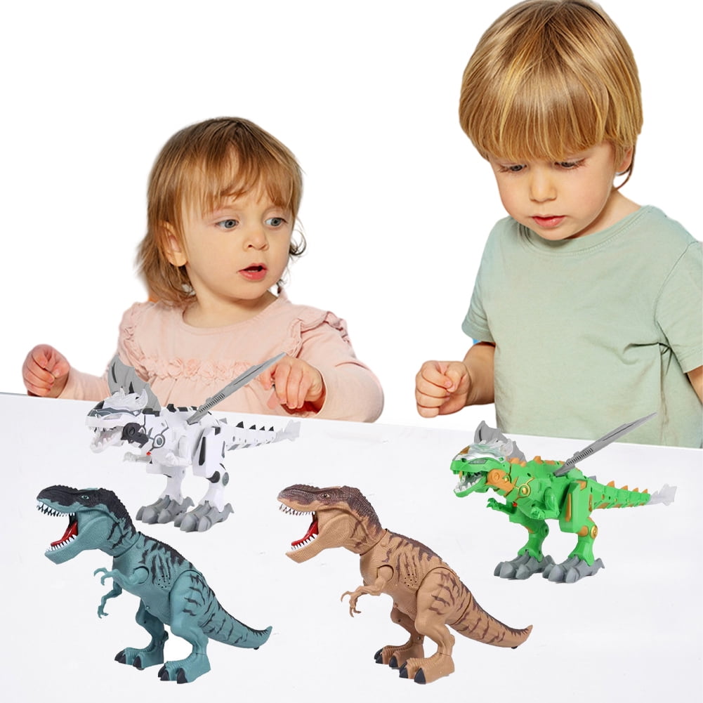 Godderr Kids Toddlers Electric Dinosaur Toys with Roaring Sound Walking Fire Spraying Dinosaur Toys for Kids Toddlers Baby Boys Girls 3-12 Years