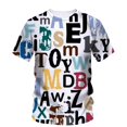 thumbnail image 1 of Nouveaux T-Shirts Graphiques en Anglais pour Hommes Tendance Style Décontracté de Rue Personnalité Col Rond Manches Courtes, 1 of 5
