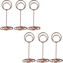 Table Number Holders, Simple Table Sign Stand Place Card Holder, Delicate Table Name Card Holder, Reusable Table Picture Memo Note Holder for Wedding Birthday Party Restaurant (6pcs, Black)